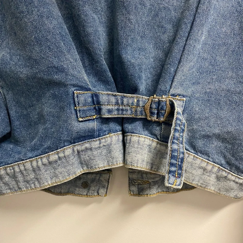 Free People Bedford Distressed Medium Wash Cropped Jacket Size Small - Picture 7 of 13
